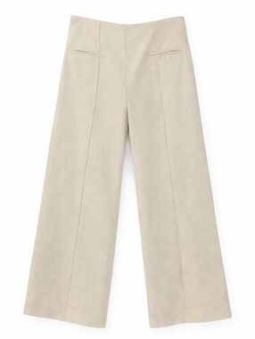 Cider Linen Blend Wide Leg Pants Cream Minimalist Resort Lounge Womens Small